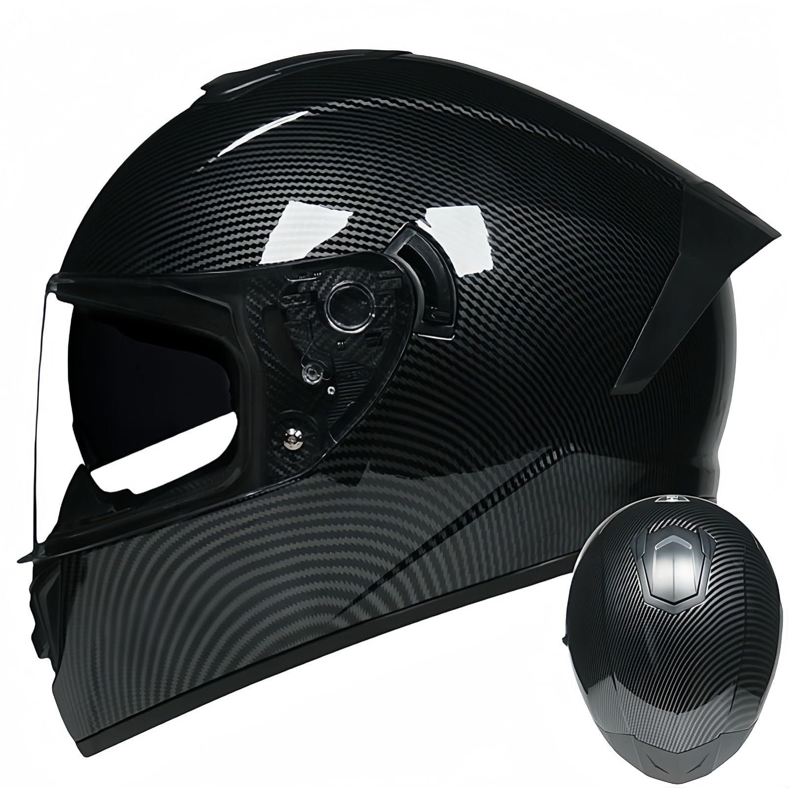 Integralhelm Mit Klappmechanismus, Modularer Motorradhelm, Integriertes Motorrad-Doppelvisier Für Männer Und Frauen, Straßenradhelm, Rennmopedhelm, DOT/ECE-Zulassung P,XXL63-64CM