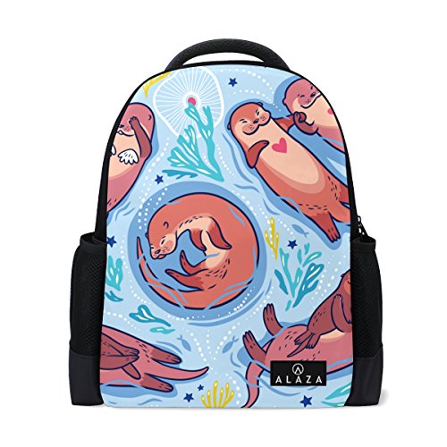 My Daily Cute Otter Seaweed Korallen Rucksack 35,6 cm Laptop Daypack Schultasche für Reisen College Schule