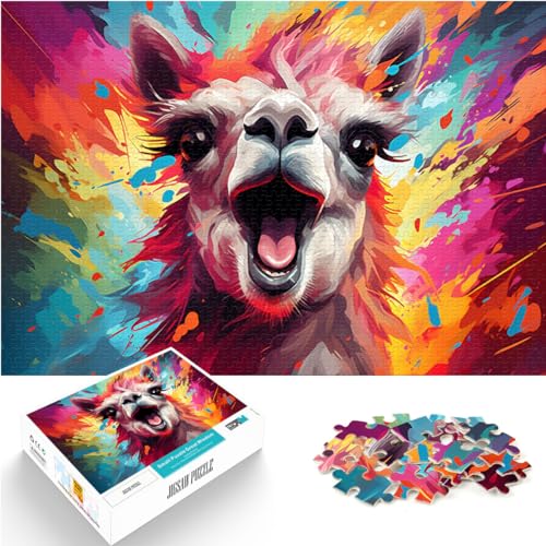 Puzzle | Puzzles Fantasievolles, farbenfrohes Alpaka-Puzzle für Erwachsene, 1000-teiliges Holzpuzzle als Geschenk für die ganze Familie, 1000 Teile (50 x 75 cm)