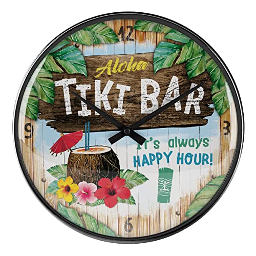 Nostalgic-Art Tiki Bar Wanduhr, bunt, 31 cm