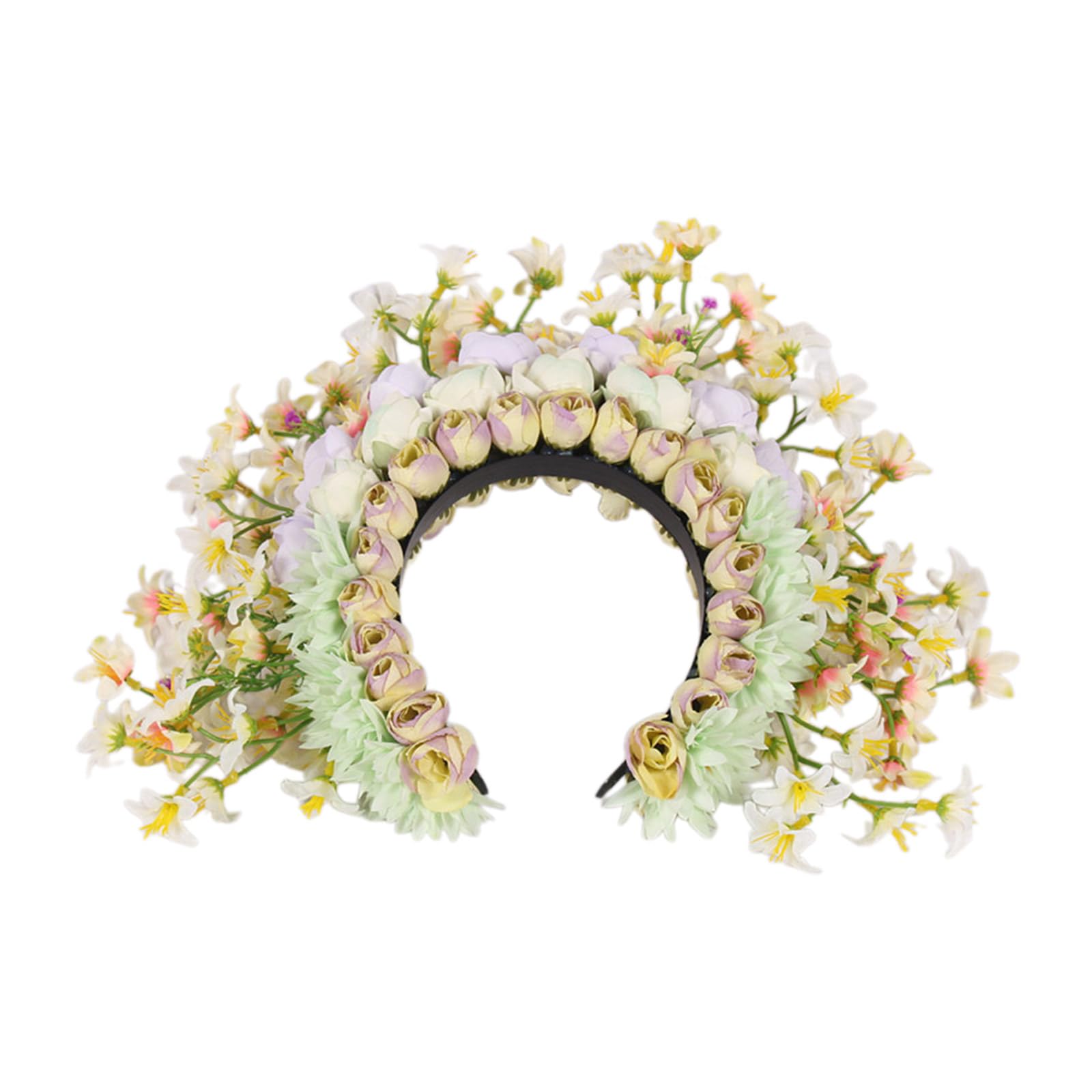 Stilvoller Blumenkopf Kranz Ethnische Blumen Blumen Stirnband Ornament Kopfschmuck Für Festivals Und Fotoshootings Einfach Zu Tragender Kopfschmuck