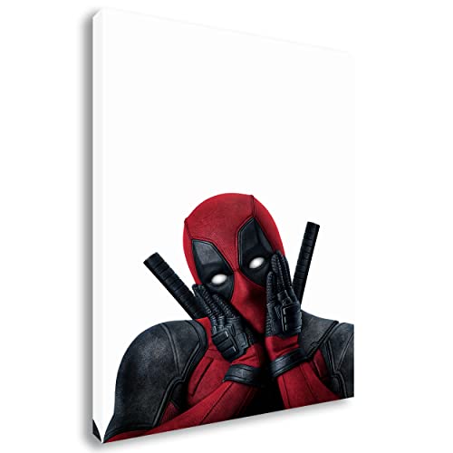 Artis Prints Leinwandbild Deadpool | Hollywood - Marvel - Film, Wandbild auf Keilrahmen gespannt - Klein bis XXL, Wohnzimmer - Flur - Dekoration