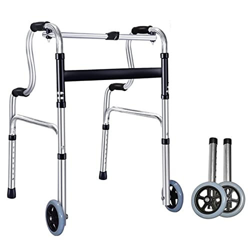 Faltbarer Standard-Walker,leichte Ergonomische Griffe,einstellbar,faltbar,kompaktes Faltbares Design Für Senioren 4,7 Ft-6 Ft,bis Zu 335 Lbs