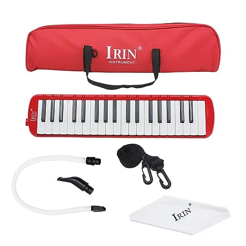 37 Tasten Melodica Instrument Air Piano Keyboard Pianica Mundharmonika Musikinstrument mit Tragetasche für Anfänger Air Piano Keyboard Tragbare Mundharmonika Multifunktional