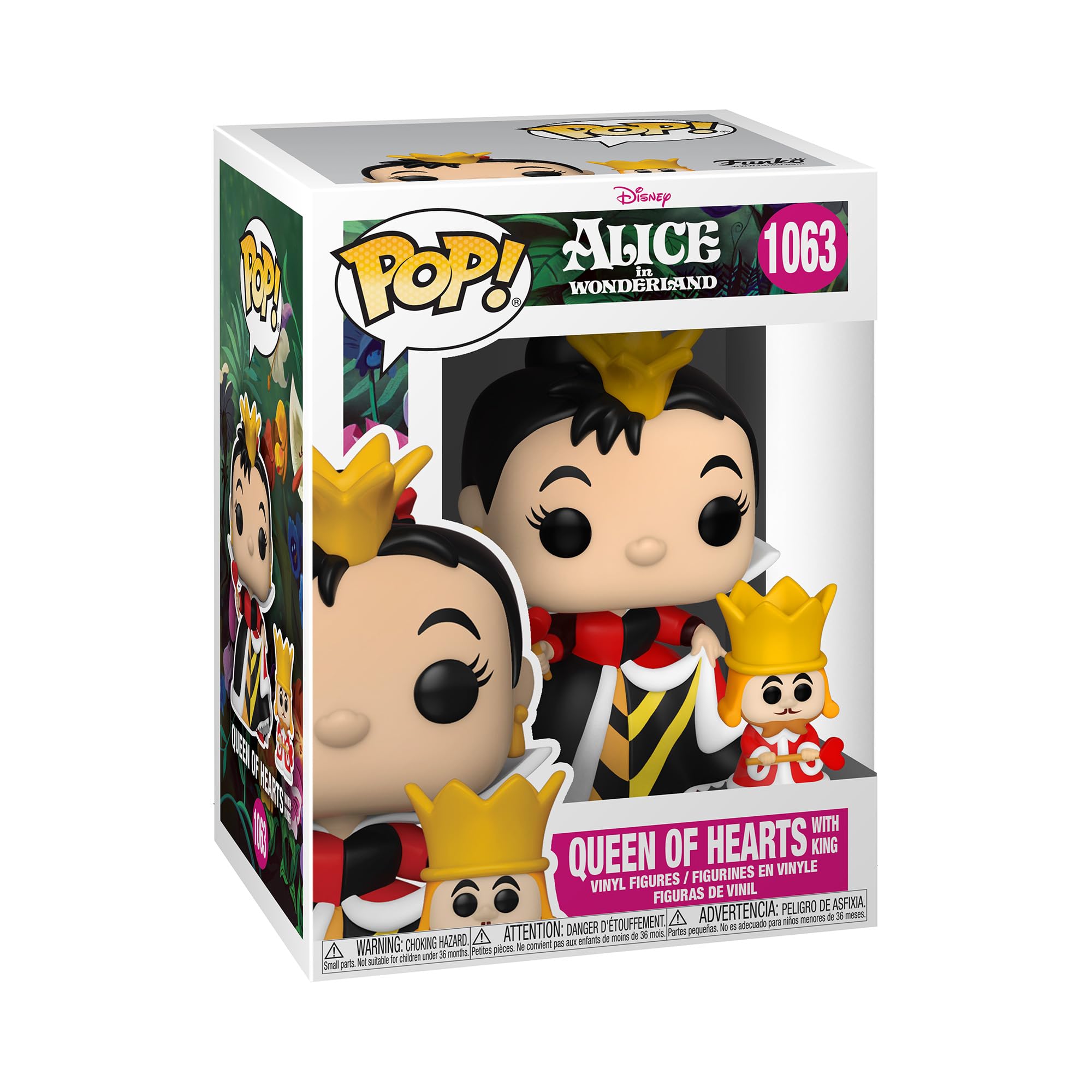 Funko Pop! and Buddy Disney: Alice 70th– Queen of Hearts mit King - Alice in Wonderland - Vinyl-Sammelfigur - Geschenkidee - Offizielle Handelswaren - Spielzeug Für Kinder und Erwachsene