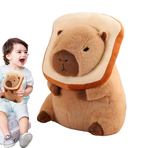 Nbhuiakl Capybara Stofftier | Capybara Kuscheltiere Plüschkissen - Entzückendes Capybara-Plüschkissen mit Abnehmbarer Kopfbedeckung, Capybara-Geschenke für Erwachsene, Kinder und Mädchen