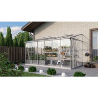 VITAVIA Anlehngewächshaus »Osiris 7800«, 7,8 m², Kunststoff/Aluminium/ESG Glas, winterfest - silberfarben