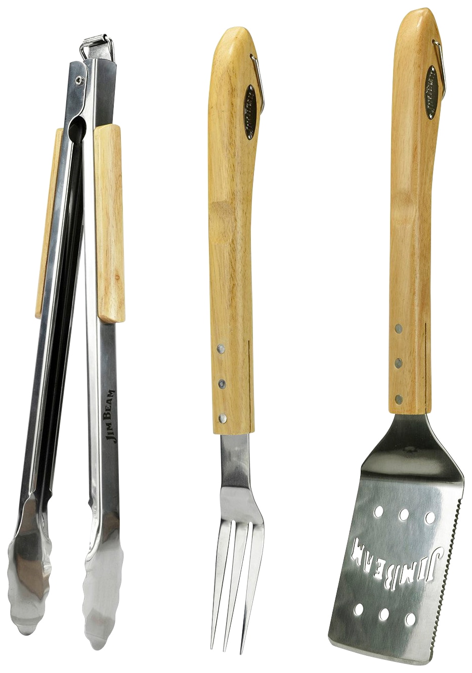 Jim Beam BBQ Grillbesteck-Set, (Set, 3 tlg.)