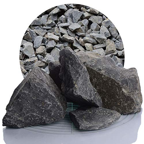 Schicker Mineral Basalt Gabionensteine schwarz 25 kg, Bruchsteine in verschiedenen Körnungen, Steine für Ihre Gabionen (60-120)