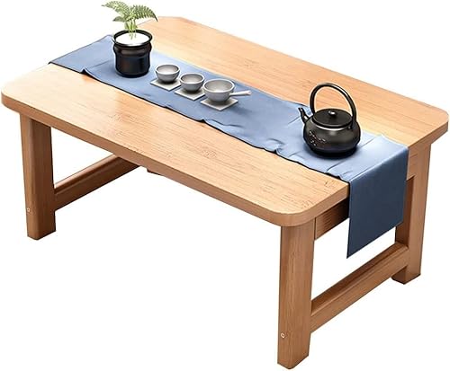 Klapptisch, Balkon, Erkerfenster, Klapptisch, Zuhause, kleiner Teetisch, Couchtisch, Bett, Arbeitszimmer, Lesetisch, Boden, Mini-Esstisch, Spielen, niedriger Tisch, Holz, 90 x 48 x 35 cm