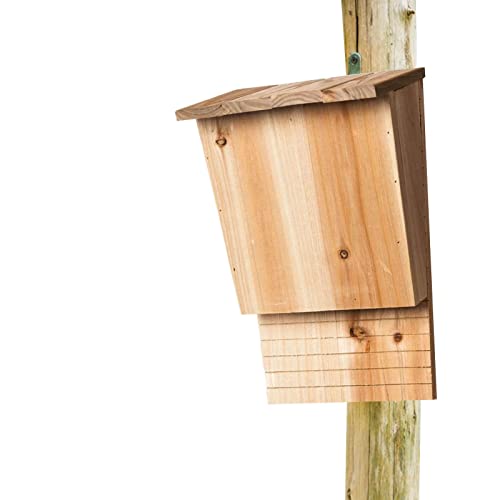 Bat-Box-Häuser | Großer Nistkasten Für Fledermäuse Im Freien,Wetterfester | Verschraubter Unterstand | Unbehandelter Fledermaushaus-Nistkasten Für Sommer- Und Winterquartier