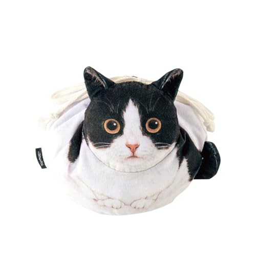 Praktischer Kulturbeutel, weiche Aufbewahrungstasche, Katzen-, Make-up-Tasche mit Kordelzug-Öffnung, praktische Tasche für Büro, Reisen