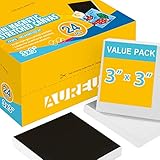 AUREUO Mini-Leinwand, magnetisch, 7,6 x 7,6 cm, klein, quadratisch, für Kinder, ideal zum Malen, Basteln und Dekorieren, 24 Stück