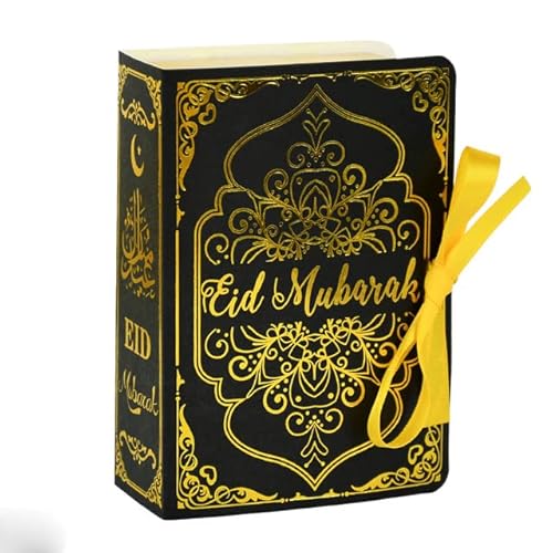 5pc Koran Buchform Papier Geschenkbox Lebensmittel Kuchen Süßigkeiten Party Kekse Geschenkverpackung Dekorationen-T02,5pcs