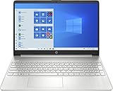 HP 15s-eq2259ng (15,6 Zoll / Full HD) Laptop (AMD Ryzen 5 5500U, 16GB DDR4 RAM, 512GB SSD, AMD Grafik, Windows 10, QWERTZ-Layout) silber, Fingerprintsensor