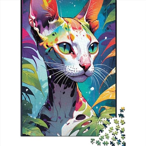 1000-teiliges Puzzle für Erwachsene und Teenager, Fantasie-Katzen-Puzzle, Puzzle für Erwachsene, interessantes Puzzle zur Stressreduzierung, 75 x 50 cm