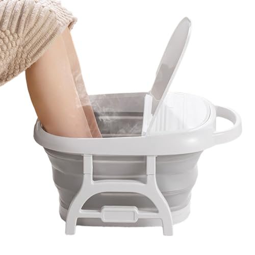 Foot Spa, Spa Bath Massager, Portable Soaking Feet Bucket, Foot Bath Tub with Heat Function and Carrying Handle Home Foot Spa for Women Feet Stress Relief, Dormitory