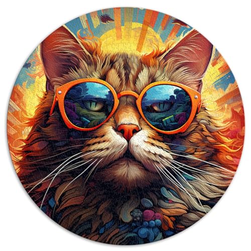 Puzzle „Cat Sunny Day“ 1000 große Teile Puzzle für Erwachsene 26,5 x 26,5 Zoll Lernspiele Heimdekorationspuzzle. Tolles Geschenk für | Spiele