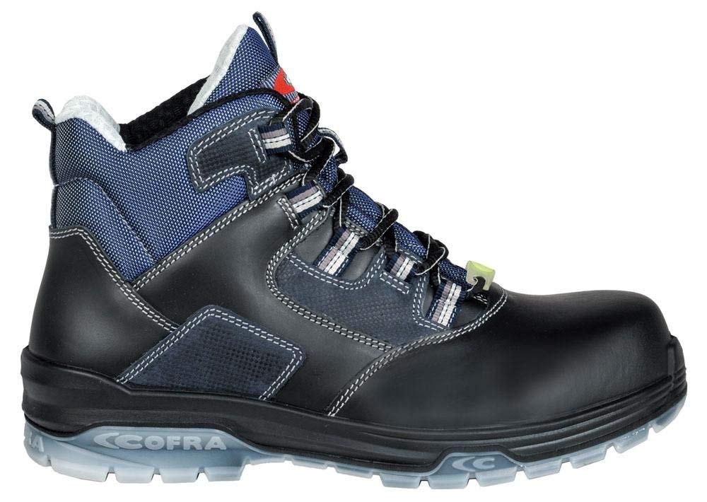 Cofra 20601-000.W47 FUNK BLACK S3 ESD SRC Sicherheitsstiefel, Schwarz/Blau/Grau, Größe 47