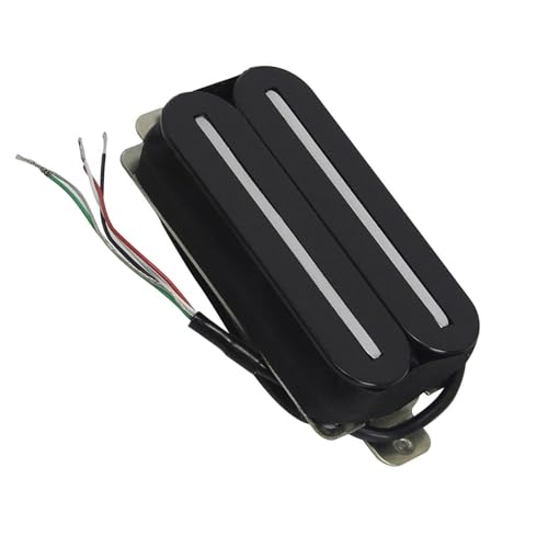 Gitarren-Tonabnehmer Humbucker-Tonabnehmer Für E-Gitarre, Keramik, 4 Drähte, Gitarrenzubehör, Schwarz/Weiß (Color : Black)