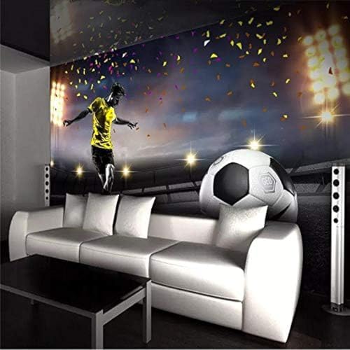 XLMING Sport Thema Athleten Spielen Fußball Bilder 3D Tapeten Home Esszimmer Sofa Schlafzimmer Wohnzimmer TV Hintergrund-400cm×280cm