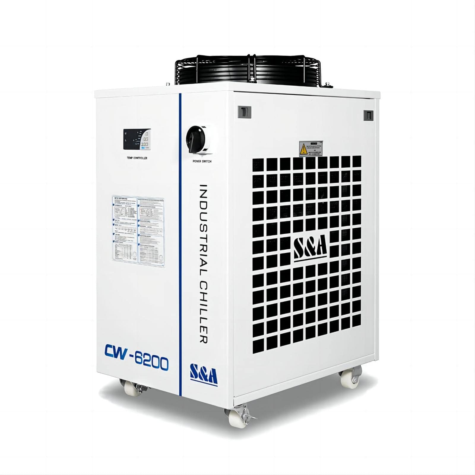 S&A EU Stock CW-6200AN Industrial water chiller Industrieller Wasserkühler für Co2 Metall RF Laserrohr, Co2 Glaslaserrohr, CNC-Spindel, Halbleiter, Solid-State, Faserlasergravierer