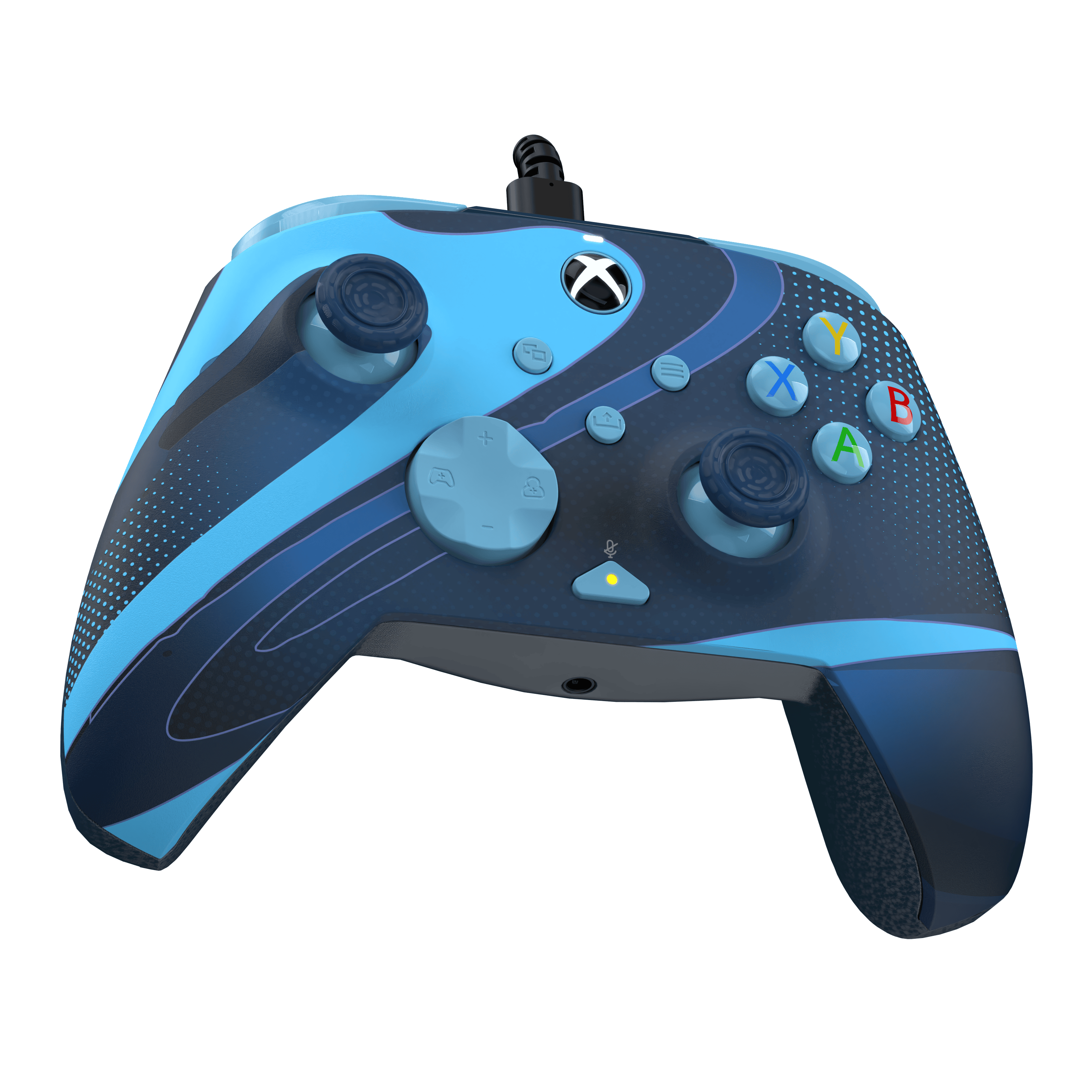 PDP LLC REMATCH GLOW Advanced Wired Controller: Blue Tide Gaming Controller für PC, Xbox One, Series S, X