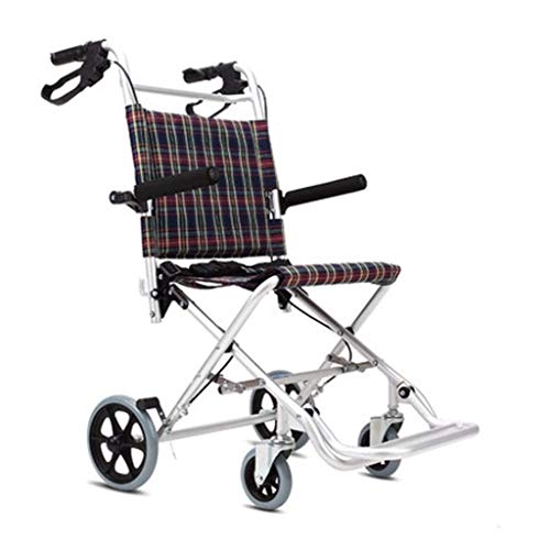 Standard Walker, zusammenklappbarer Einkaufswagen, tragbarer Aluminium-Rollstuhl für ältere Menschen, Kinder, ultraleichter Reiserollstuhl, Geschenk Comfortable anniversary