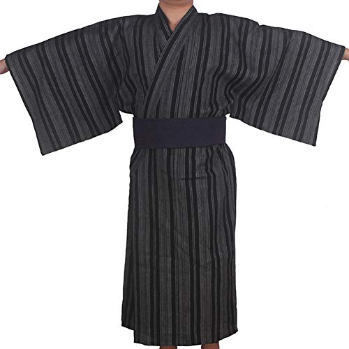 Herren japanischer Yukata japanischer Kimono Home Robe Pyjamas Morgenmantel Gr??e L-C11