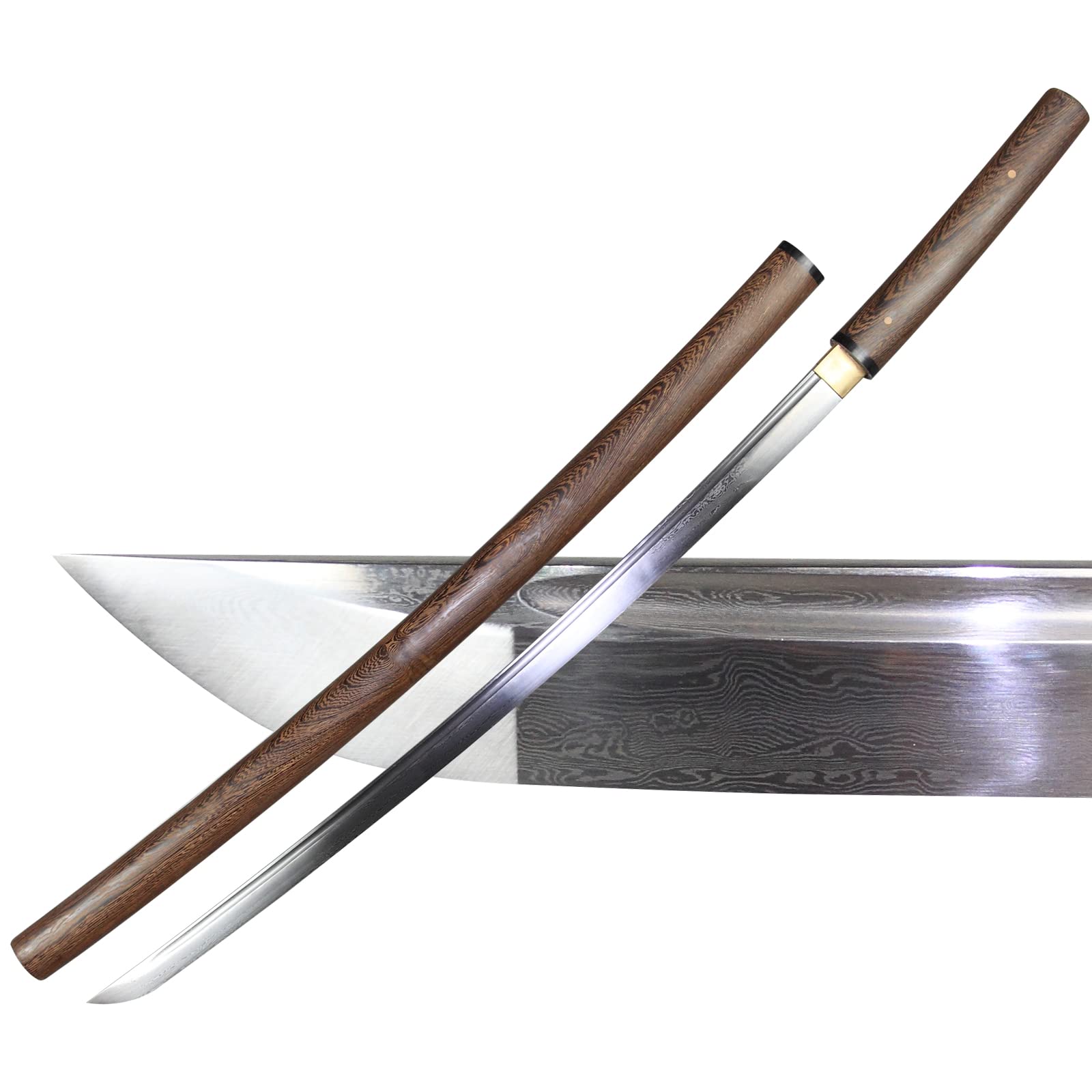 Gemusterter Stahl Katana Schwert Echtes Handgemachtes Samurai Schwert 102cm Scharf