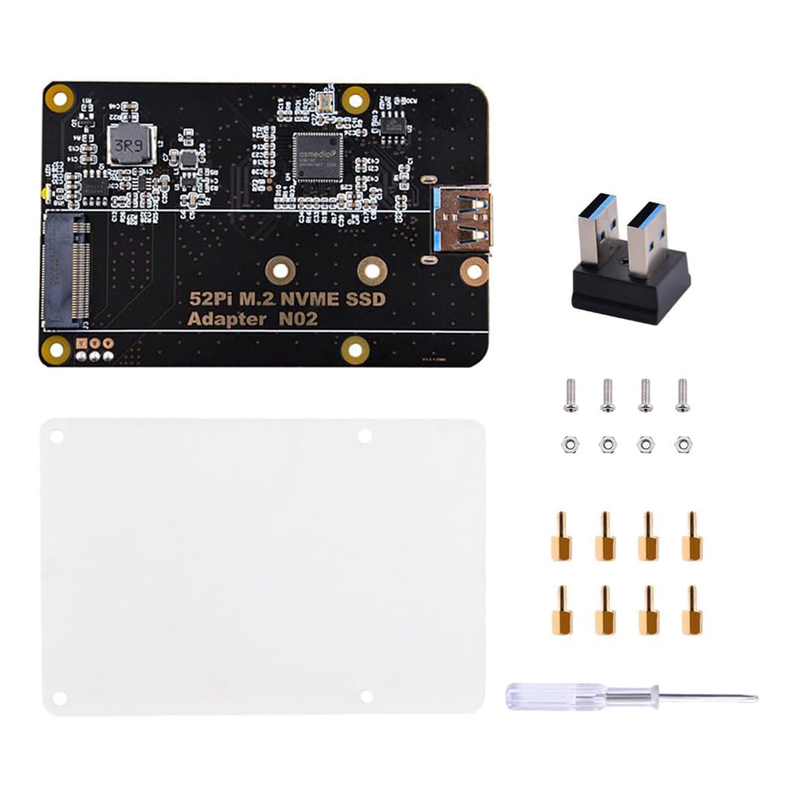 M2 NVMe SSD Adapterplatine Für RaspberryPi4-Speichererweiterung (Pi4-Platine M2 NVME SSD NICHT Lieferumfang Enthalten). M2 NVME SSD Speichererweiterungsplatine Für RaspberryPi4 Unterstützt Nur M2