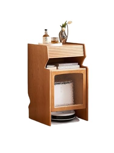 FUHAI-666 Sweeper Organizer Massivholz Sideboard Kirschholz Wohnzimmer Sweeper Roboter Lagerung Kleiner Haushaltsschrank