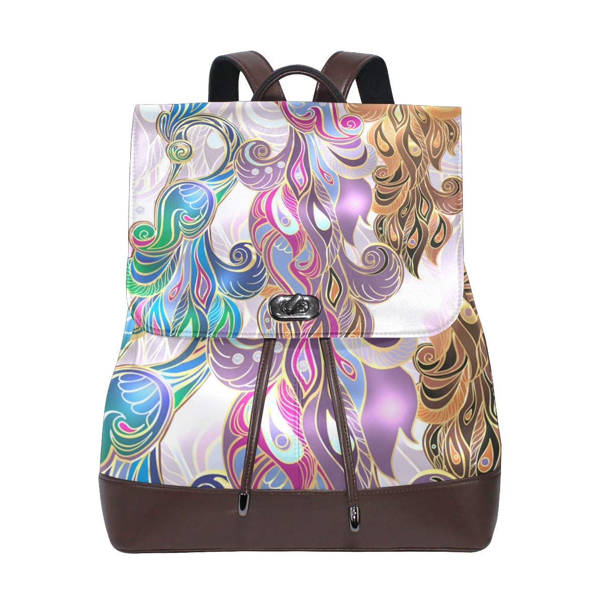 FANTAZIO Rucksack Ethnic Peacocks Reisetasche