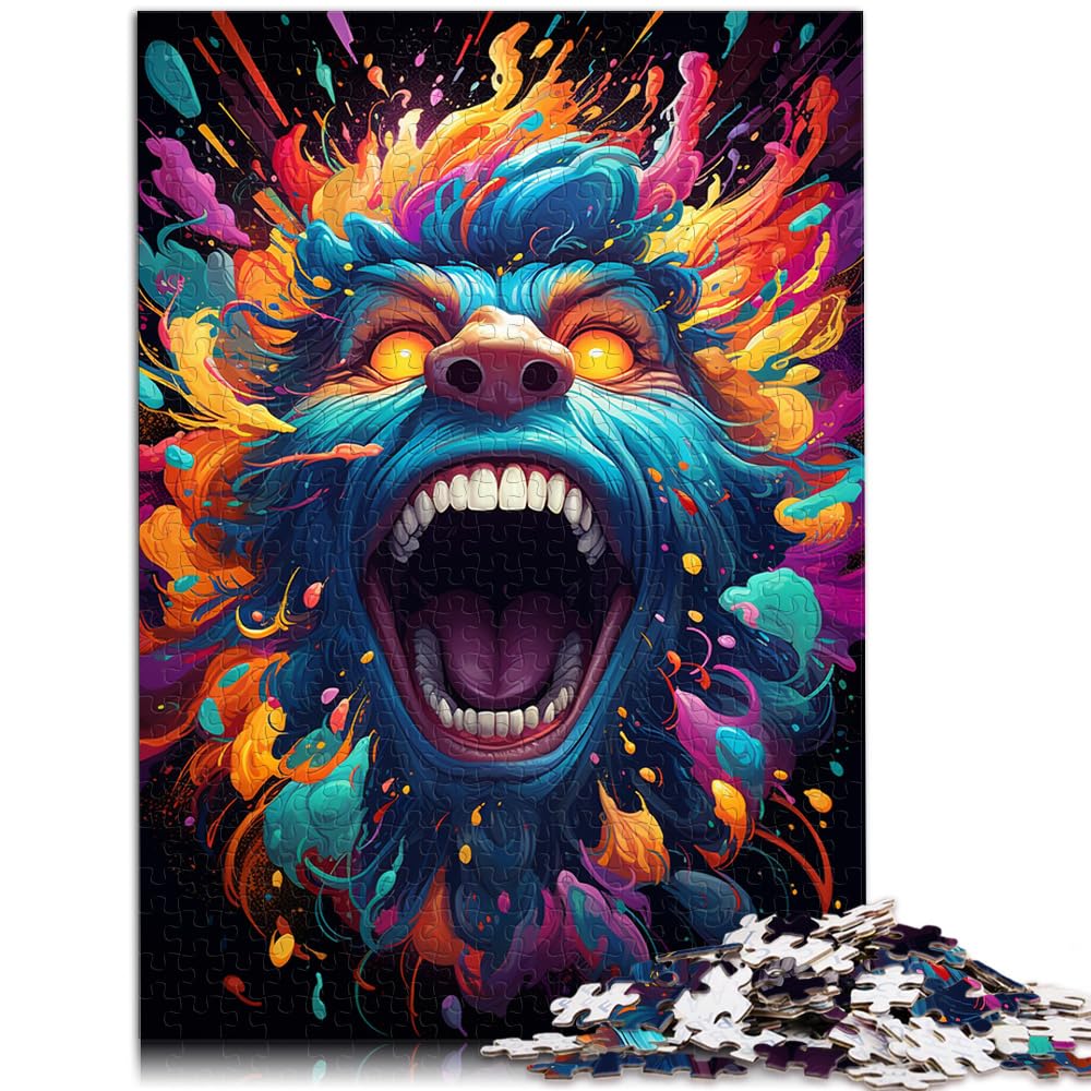 Puzzle für mutierten Orang-Utan, Puzzle für Erwachsene, 1000 Teile, Holzpuzzle mit vollständig ineinander greifenden und zufällig geformten Teilen, 1000 Teile (50 x 75 cm)