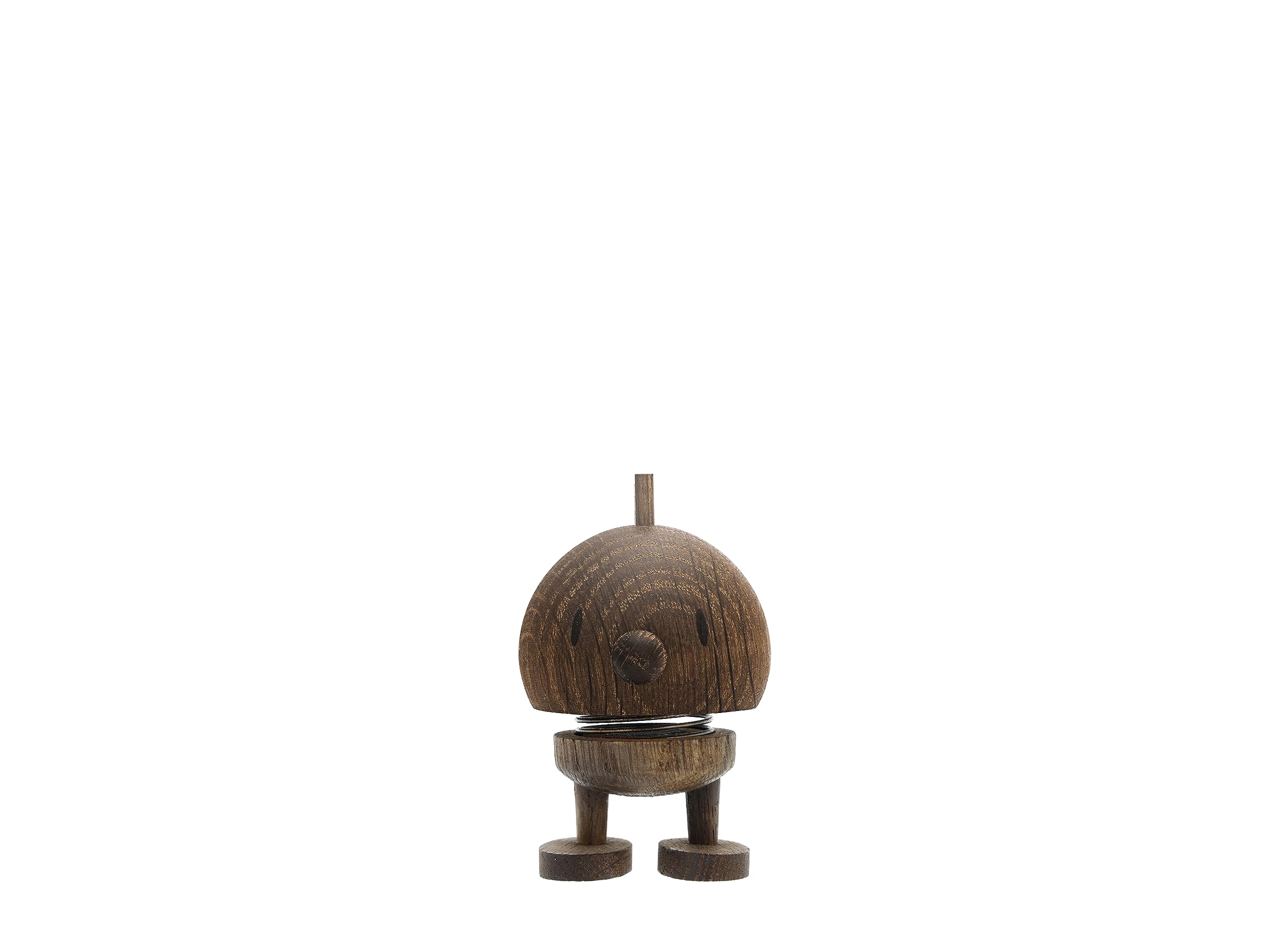 Hoptimist Bumble, Holzdeko, Wackelfigur aus Holz, Deko Skandinavisch, Deko Wohnzimmer, Schreibtisch Deko, Büro Gadgets, Tolle Kleine Geschenke, 4,5 x 5,8 x 7,6 cm, Small, Smoked Oak