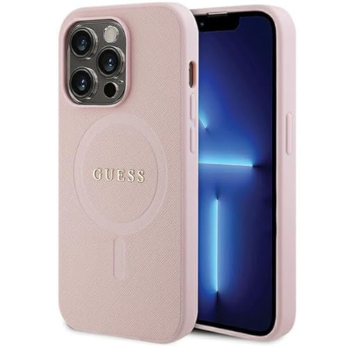 Guess GUHMP13LPSAHMCP Hülle für iPhone 13 Pro / 13 6,1" Rosa hardcase Saffiano