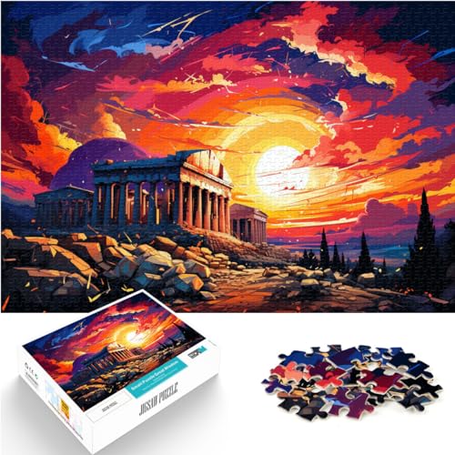 Puzzle für Puzzle Akropolis, farbenfrohes 1000-teiliges Puzzle für Erwachsene, Holzpuzzle ganze Familie, 1000 Teile (50 x 75 cm)