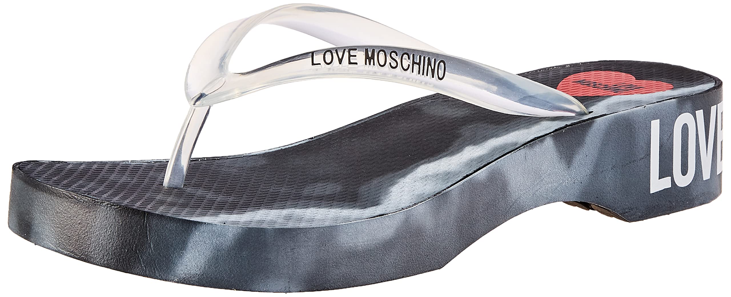 Love Moschino Damen INFRADITO Flipflop, Schwarz, 39 EU