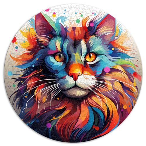 Puzzle zum Ausmalen, Katzen-Puzzle für Erwachsene, 1000 Teile, 26,5 x 26,5 Zoll, Lernpuzzle, tolles Geschenk für die ganze Familie