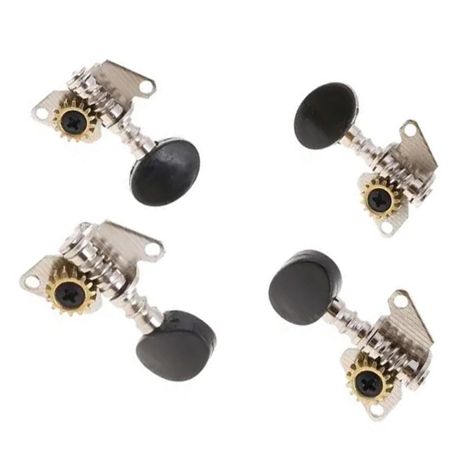 Strings Tuning Pegs Mechaniken Für Gitarre 1 Satz 2R 2L Stimmwirbel Mechaniken für 4-saitige Ukulele-Gitarrenzubehör