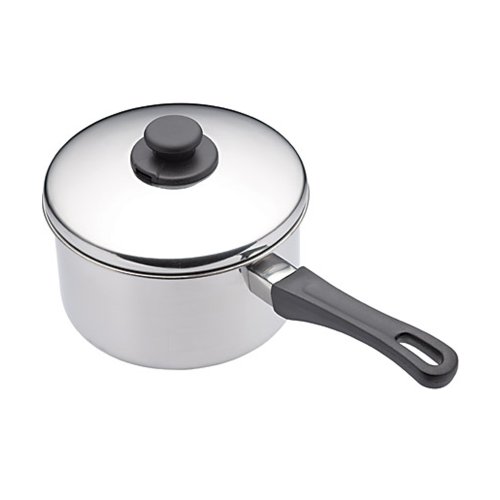 Kitchen Craft Extra-tiefer Kochtopf mit Deckel für Induktionskochfelder geeignet, Edelstahl, Silber, 1 cm