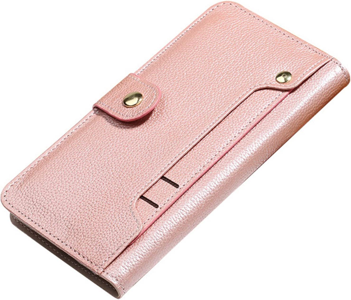 TONECY Brieftaschen-Schutzhülle für iPhone 14, hochwertiges Echtleder, Kartenhalter, magnetischer Folio-Ständer, Klapphülle, stoßfest, Schutzhülle für iPhone 14 (Farbe: Rosa)