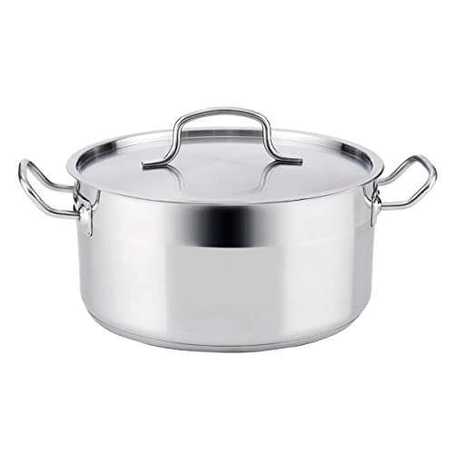 Quid Cook INOX Basika Kasserolle, Edelstahl 22 x 10,5 cm