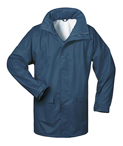 Norway PU Regen-Jacke mit Kapuze - Marine - Größe: XL