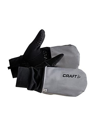 Craft Hybrid Weather warme Handschuhe Running Unisex M Silber/schwarz