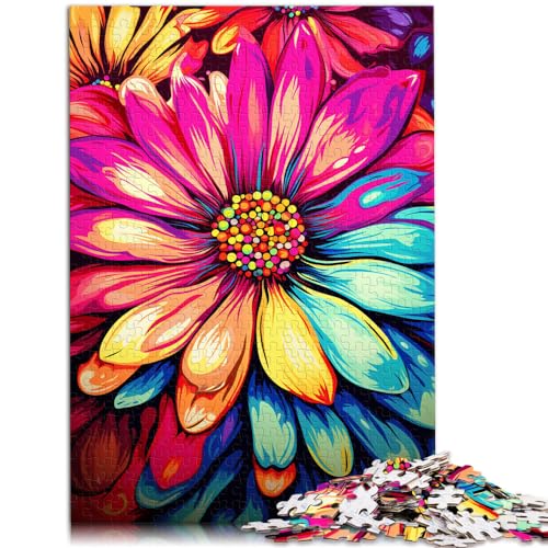 Puzzle Daisy, farbenfrohes Puzzle 1000 Teile, Holzpuzzle, jedes Teil ist einzigartig – anspruchsvolles, unterhaltsames Familienspiel, 1000 Teile (50 x 75 cm)