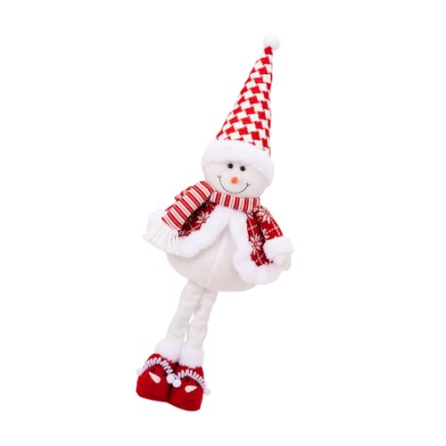 ZIDDAR Weihnachten Santa Schneemann Hirsch Stehende Plüsch Puppen Figur Einziehbare Bein Figur Spielzeug Saisonale Dekorative Ornament