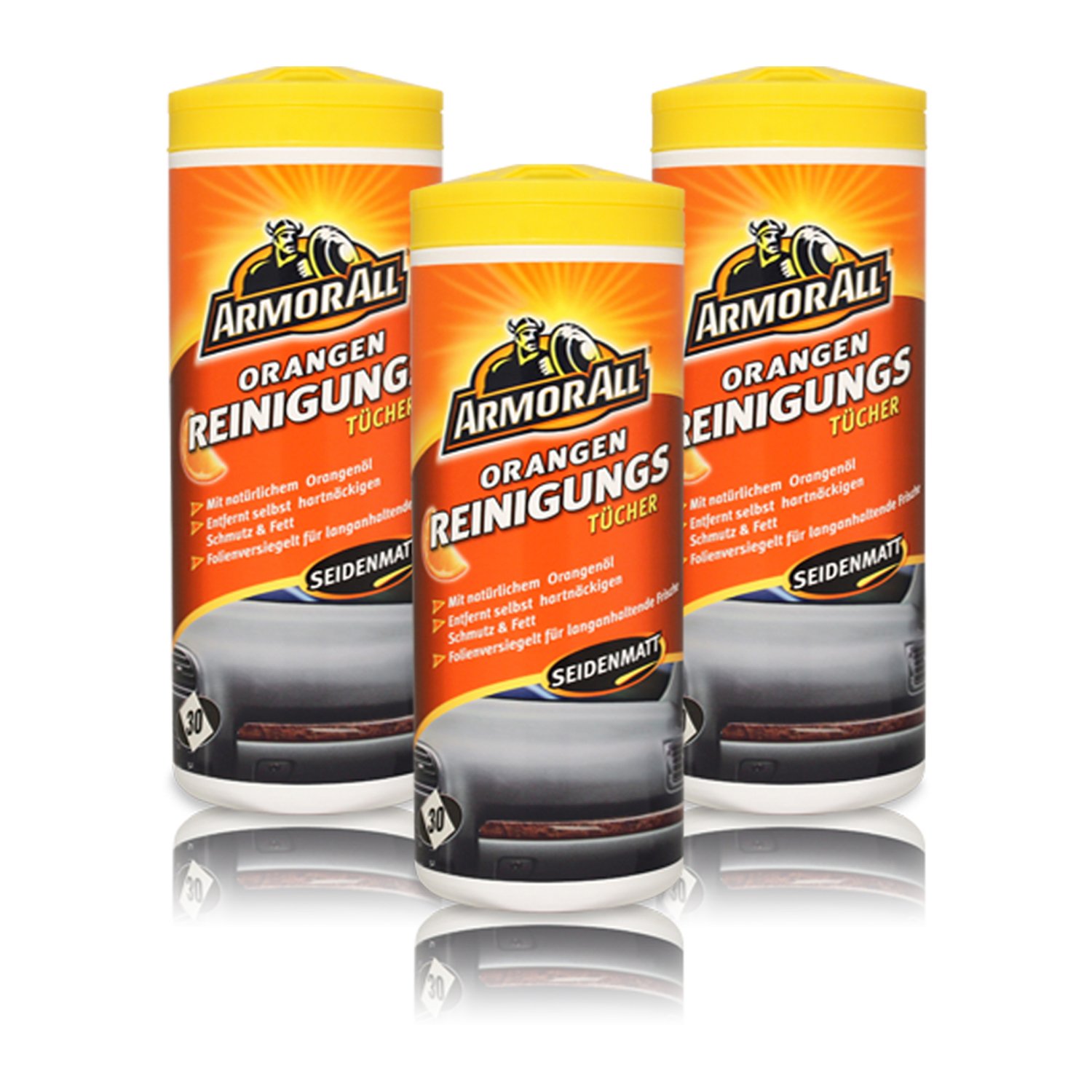 Armor All 3X 45025L ORANGENREINIGUNGS TÜCHER 30 Stück (3er Set)