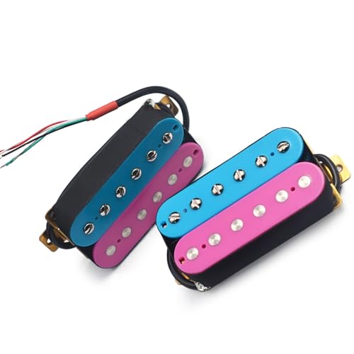 Gitarren-Tonabnehmer E-Gitarre Pickup Coil Spliting Pickup Humbucker Dual Coil Pickup 4Conduct Kabel N-7,5K/B-15K Ausgang (Color : Neck and Bridge)