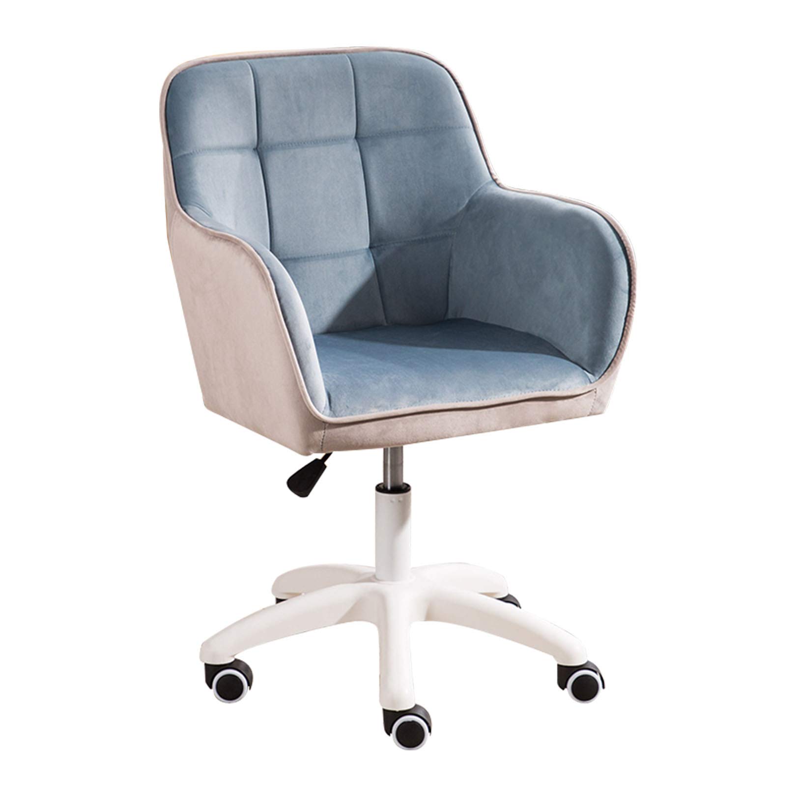 Drehbarer Schreibtischstuhl, ergonomischer Bürostuhl, Computerstuhl mit mittelhoher Rückenlehne aus Samtstoff, Drehstuhl für das Home-Office, einstellbare Höhe: 42–52 cm für den Home-Office-Stuhl